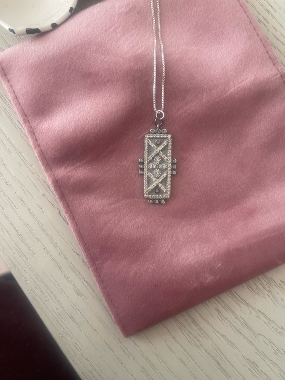 Freda Rothman up cycle Crystal Pendant Necklace